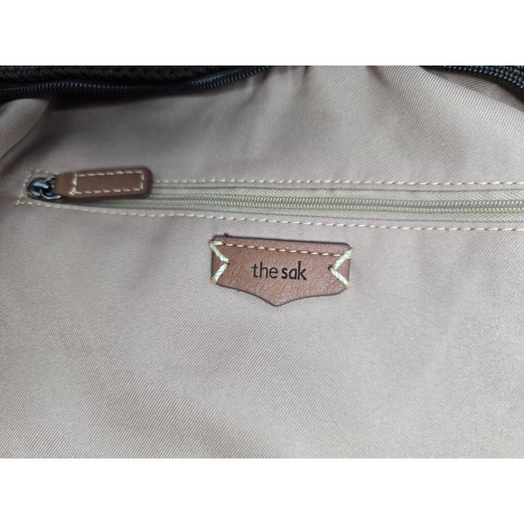 THE SAK SEQUOIA CROCHET HOBO COFFEE LEAF SHOULDER TOTE BAG PURSE MSRP $125 - Picture 8 of 11